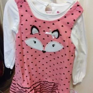 2 piece dress with layering top